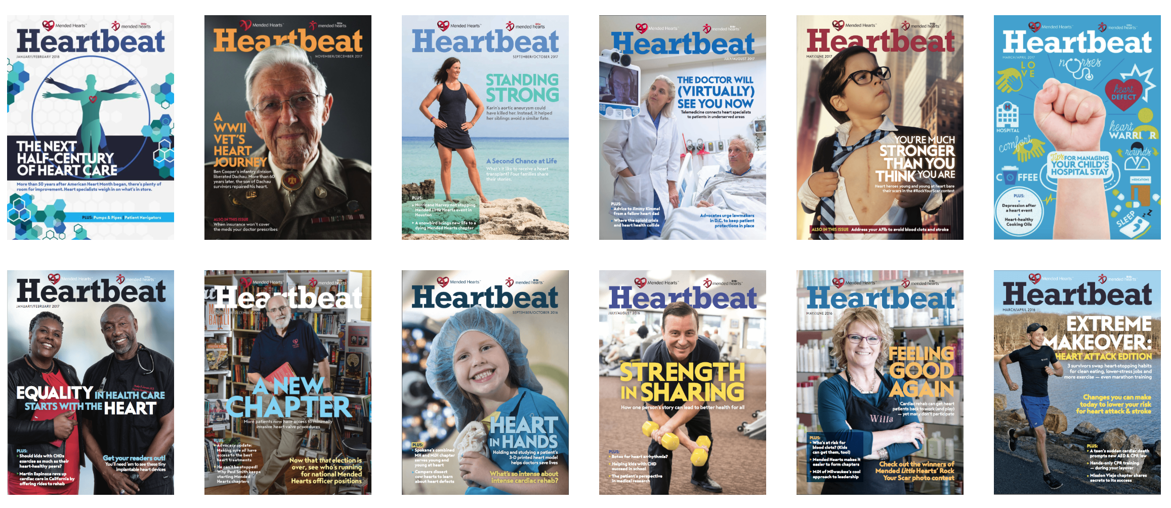 image of Heartbeat magazine covers